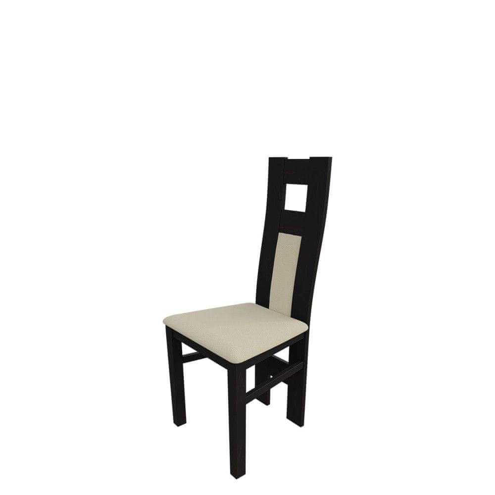 Veneti Jedálenská stolička MOVILE 20 - wenge / béžová ekokoža